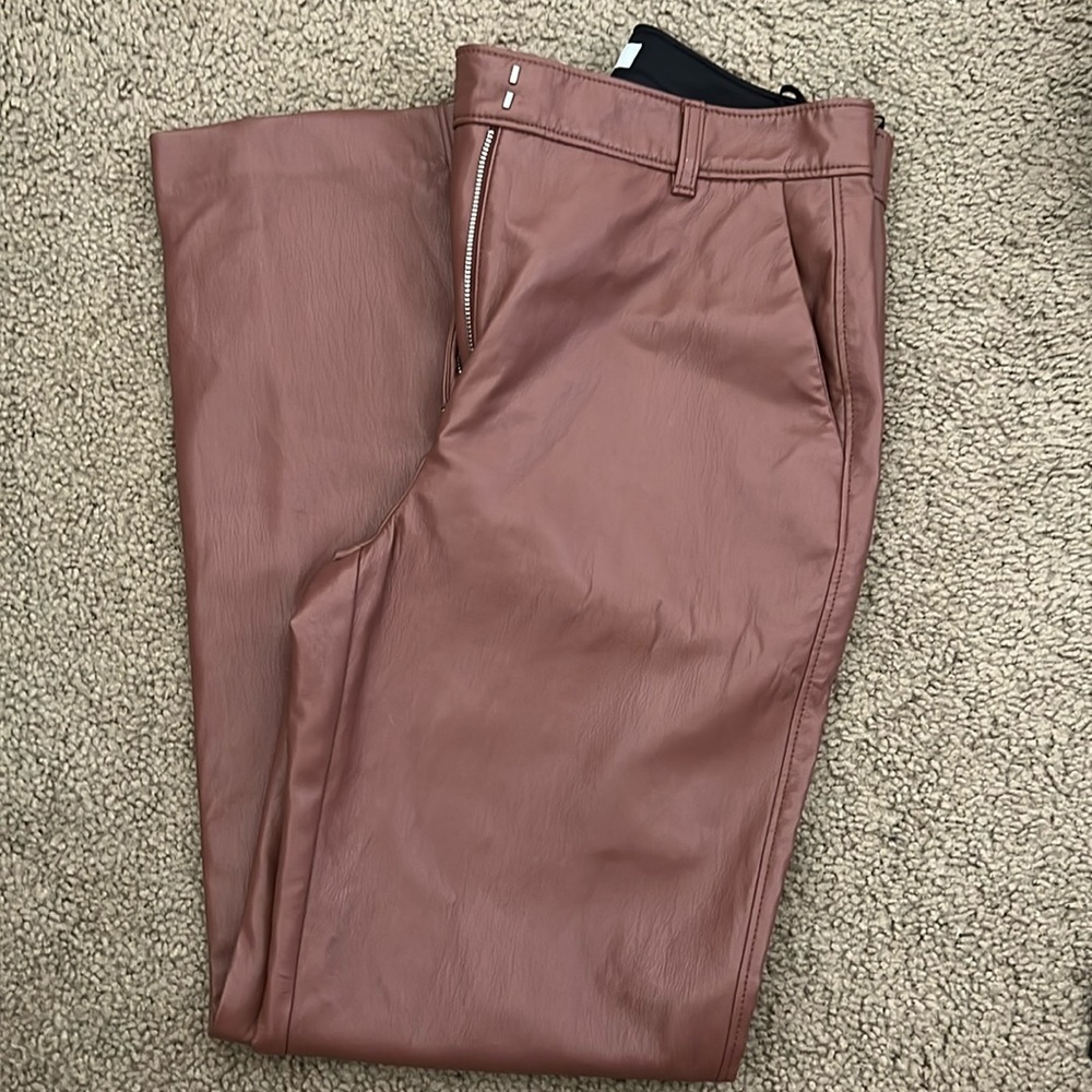 Aritzia Brown Leather Pants